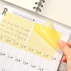 Sticky Notes Pastel Sticky Note Clear Self - Sticky Annotation, Waterproof | Pack Of 2, Yellow