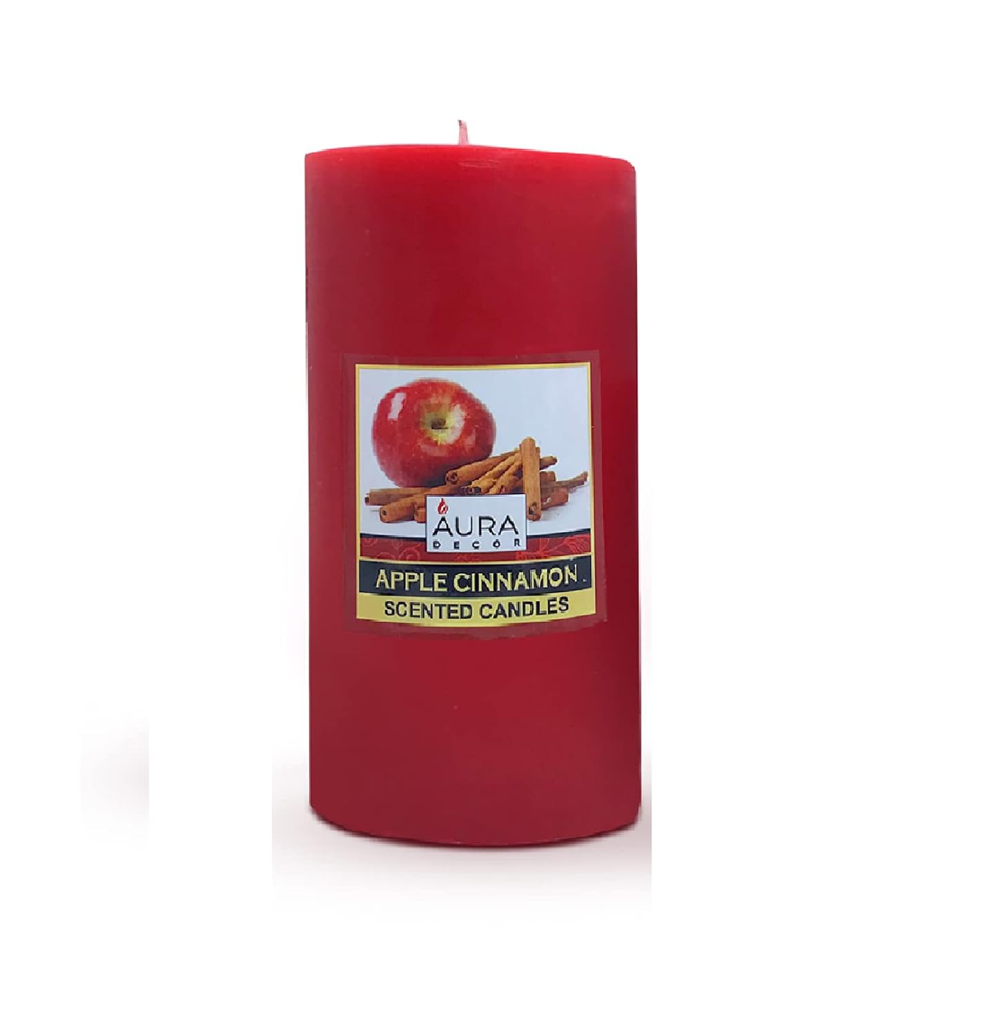 APPLE CINNAMON HIGHLY FRAGRANCE PILLAR CANDLE | 3INCH*6INCH EACH CANDLE