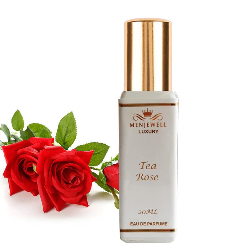 Menjewell Luxury Tea Rose Eau De Parfum For Women 20ml 0.67 Fl.oz. Mini Perfume Lightweight Spray