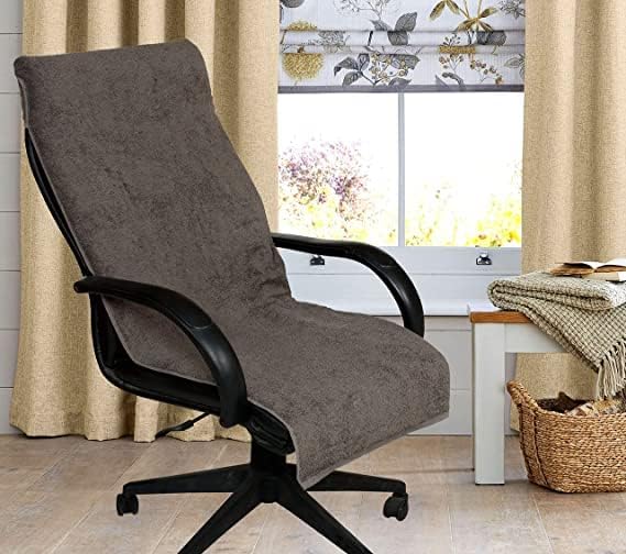 Vvip Home 100% Cotton Luxary Office Chair Towel 550 Gsm (Gray)
