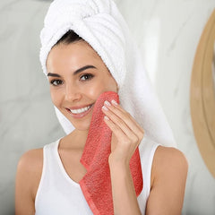 Jenny Denial 100% Cotton Soft Face Towel 1300 Gsm | Super Absorvent & Quick Dry - Pack Of 10 Pcs (Rust)