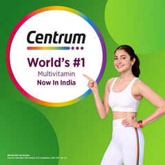 Centrum Adult 50+, World's No.1 Multivitamin With Calcium , Vitamin D3 & 21 Other Nutrients For Overall Health, Strong Joints & Heart Health | 50 Veg Tablets , 100gm 0.2lbs