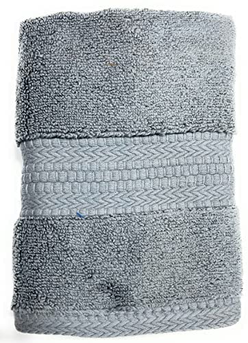 Bombay Dyeing Ultrx Zero Twist Plain Cotton Hand Towel 400 Gsm (Grey)- 2 Piece