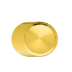 Majestic High Grade Stainless Steel Full Plate With Gold PVD Coating - Set Of 6 Pieces | Easy To Clean & Dishwasher Safe