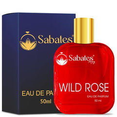 Sabates Wild Rose Eau De Parfum 50ml 1.6 Fl.oz. | Aromatic Blend Of Masculine Fragrance | 100% Liquid Perfume Without Gas