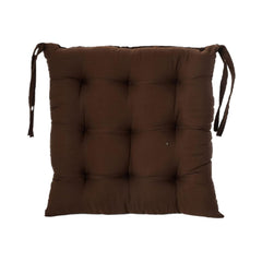 Long Chair Pad, Chair Back Rest Pillow, Rocking Chair Cushion, Brown Color | Glance Cotton Long Seat Cushion | Flower Chair Pad For Meditation | Living Room, Versatile Use, Washable