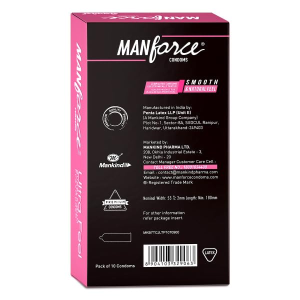 Manforce Ultrafeel - Pack Of 10 Condoms (Bubblegum)