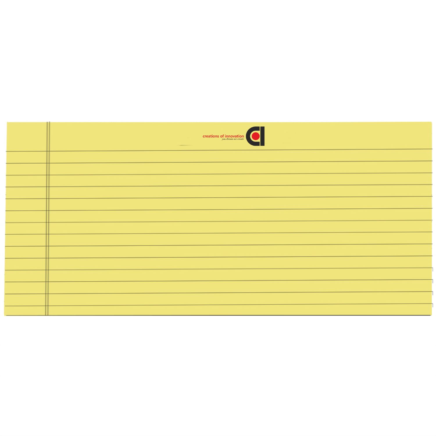 Wide Ruled 10.5 x 8.5 Inch, 50-Sheet Lined Writing Note Pad (Yellow & White) Pack Of 12