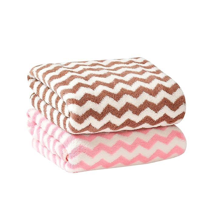 Pure Microfiber Bath Towel 500 Gsm | Absorbent Super Soft & Comfortable Quick Drying Towel (Pack Of 2) - Pink & Brown