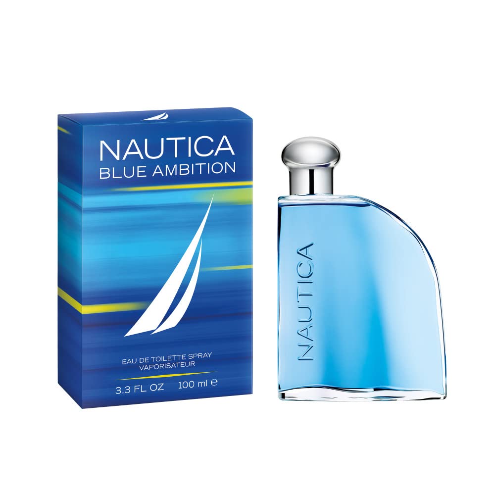 Nautica Blue Ambition Eau De Toilette Vaporisateur Spray 100ml 3.4 Fl.oz. Men Fragrance | Long Lasting