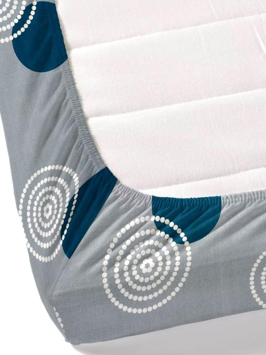 Bedsheet King Size With 2 Pillow Covers (72 X 78 Inches) Grey & White | Double Bed With All Around Elastic Fitted - Durable & Long Lasting Wrinkle Resistant Fabric