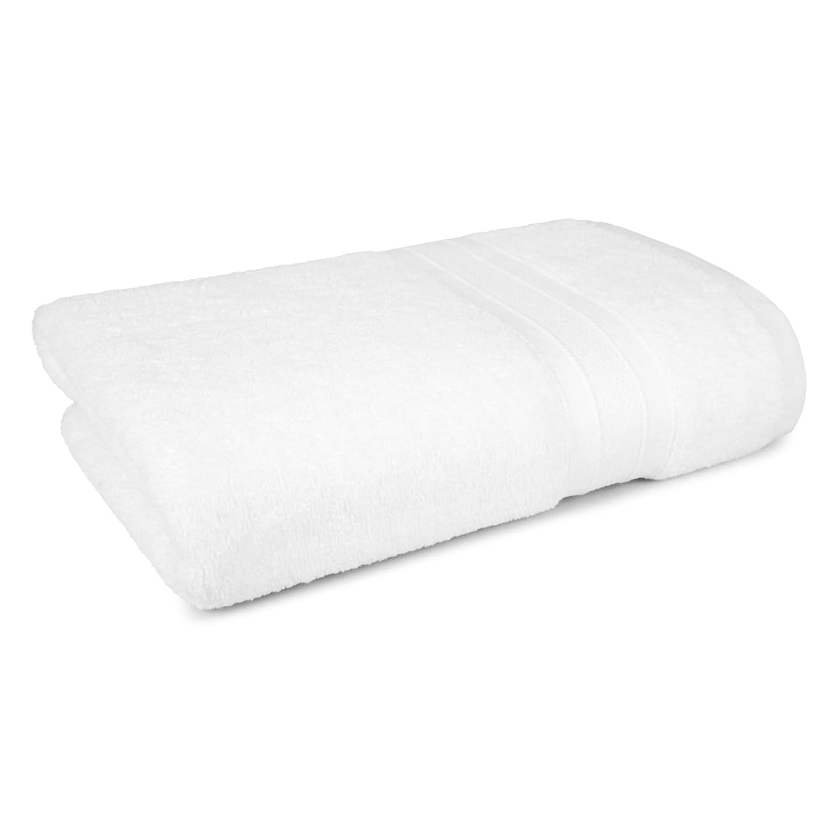 Trident Soft Comfort Air Rich 100% Cotton Bath Towels 500 Gsm | Large Size Bathroom Towels For Men/Women (White)