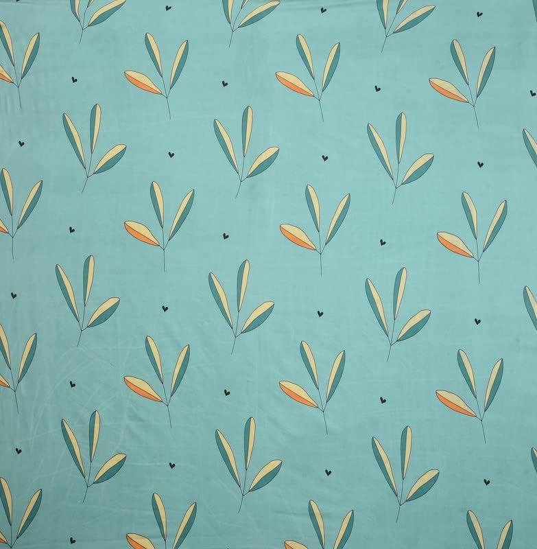 Printed Double Bedsheet With 2 Pillow Covers - 86 X 88 Inches, Sea Green | Soft Brushed Microfiber - Breathable & Wrinkle Free