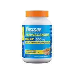 Fast & Up 500mg Ksm-66 Ashwagandha, World's Best Ashwagandha For Extra Strength & Power, Stress Relief, Natural Vitality Booster, Pure & Potent | 60 Capsules 100gm 0.2lbs