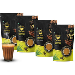 Tea Sense Lemongrass Masala Chai - Pack Of 4 X 200gm, 7.05 Ounce Each | Assam CTC, Ginger, Cardamom, Clove, Cinnamon, Nutmeg, Black Pepper - Aromatic Chai Patti, High Caffeine | Zesty Spicy Blend