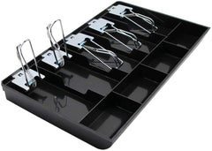 Abs Plastic Cash Drawer Organizer Tray, Cashier Drawer Box With Coin Slot, Bill Counter Cash Box With 5 Bills 4 Coins For Petty Cash Money Storage Box, Special Feature - Locking