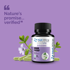 Natxtra Anxiety Relief Supplement, Improves Libido & Mood, Helps Ease Anxiety, Brahmi Made With Bacopa Monnerie Extract | 60 Capsules 100gm 0.2lbs