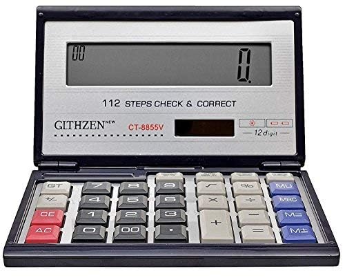 Zennix Presents A 12-digit Large Display Folding Calculator, Equipped With Dual Power Options—solar And Aaa Batteries. Ideal For Business, Office, Or Student Use