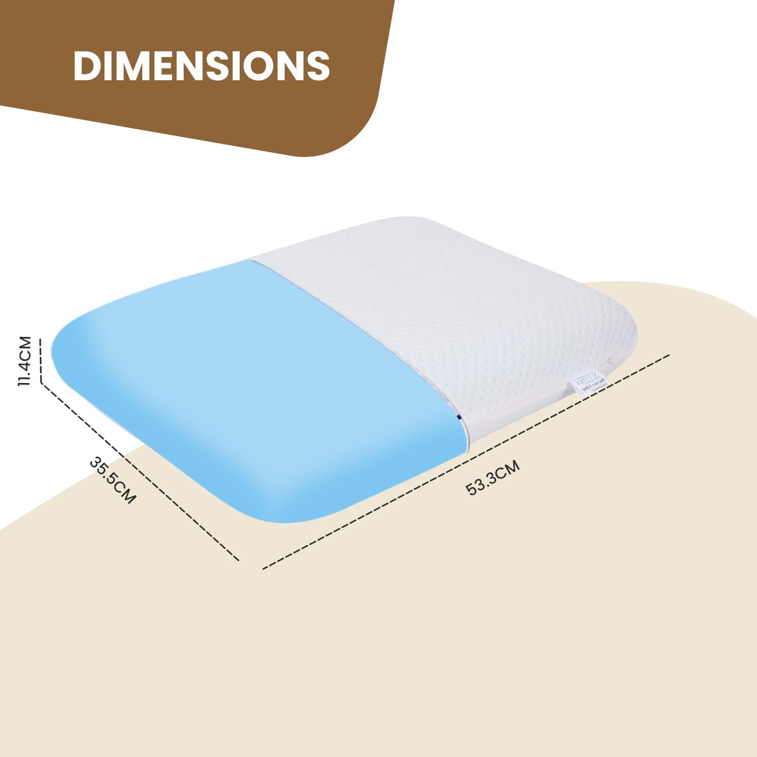Cooling Gel Memory Foam Pillow For Spondylitis Neck & Shoulder Pain Relief, White, Size - Standard | Cervical Pillows For Sleeping, Designed For Orthopedic & Ergonomic Support