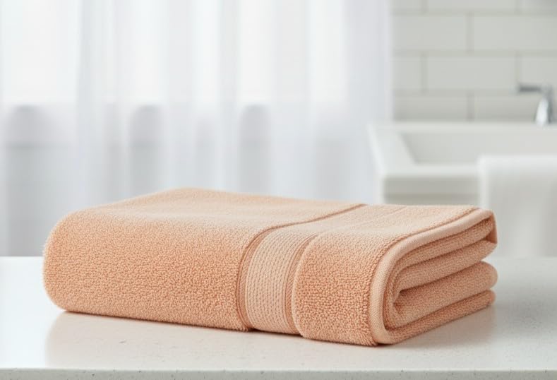 Lokasya Ventures Bath Towels 550 Gsm | Ultra Soft Highly Absorbent Cotton Towels For Bath & Spa Quick Dry Plush Large Size Towels (Light Cream)