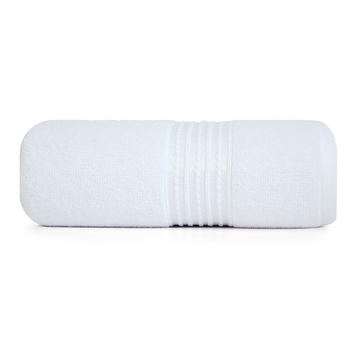 Micro Cotton Remy Basel Luxury Terry Cotton Bath Towel 550 Gsm | Super Comfortable 100% Long Staple Cotton Bath Towel (White)