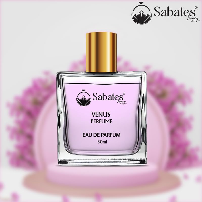 Sabates Venus Eau De Perfume For Women 50ml 1.6 Fl.oz. | Long Lasting Aqua Fragrance For Women