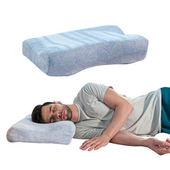 Memory Foam Orthopedic Pillow, Extra Neck Support, Bed Pillow For Sleeping - 22.5 L X 14 W X 4 H Inch | Removable Pillow Cover, Cervical Pillow, Eco-Friendly, Adjustable Pillow