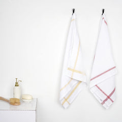 Thirsty Towel By Doctor Towels 600 Gsm | Double Cloth Cotton Bath Towel Quick Dry, Super Soft, High Absorbent | Yellow - Red (Pack Of 2)