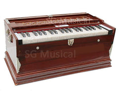 Musical Instrument Harmonium - 39 Keys, Double Bellow, Two Reeds (Base- Male), Without Stopper | Tuning 440 Standard Pitch
