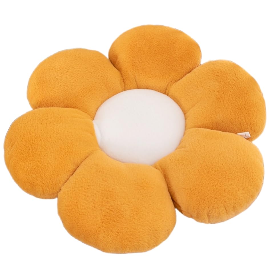 Sunflower Shaped Pillow 6 Kali, Cute Preppy Decorative Throw Pillow, Brown - 50 Cm | Floor Cushion With Fiber Filling For Aesthetic Decoration | Soft & Plush Pillow, Versatile Use