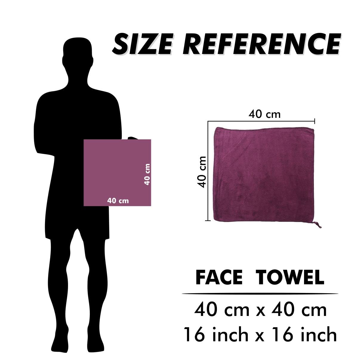 Yellow Weaves Microfiber Face Towel 880 Gsm - Set Of 4 (Multicolour)
