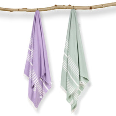 Mush 100% Bamboo Large Bath Towel 280 Gsm | Ultra Soft, Absorbent, Light Weight, & Quick Dry Towel For Bath, Travel, Gym, Beach, Pool & Yoga | 250 Tc (Multicolor) - Pack Of 2