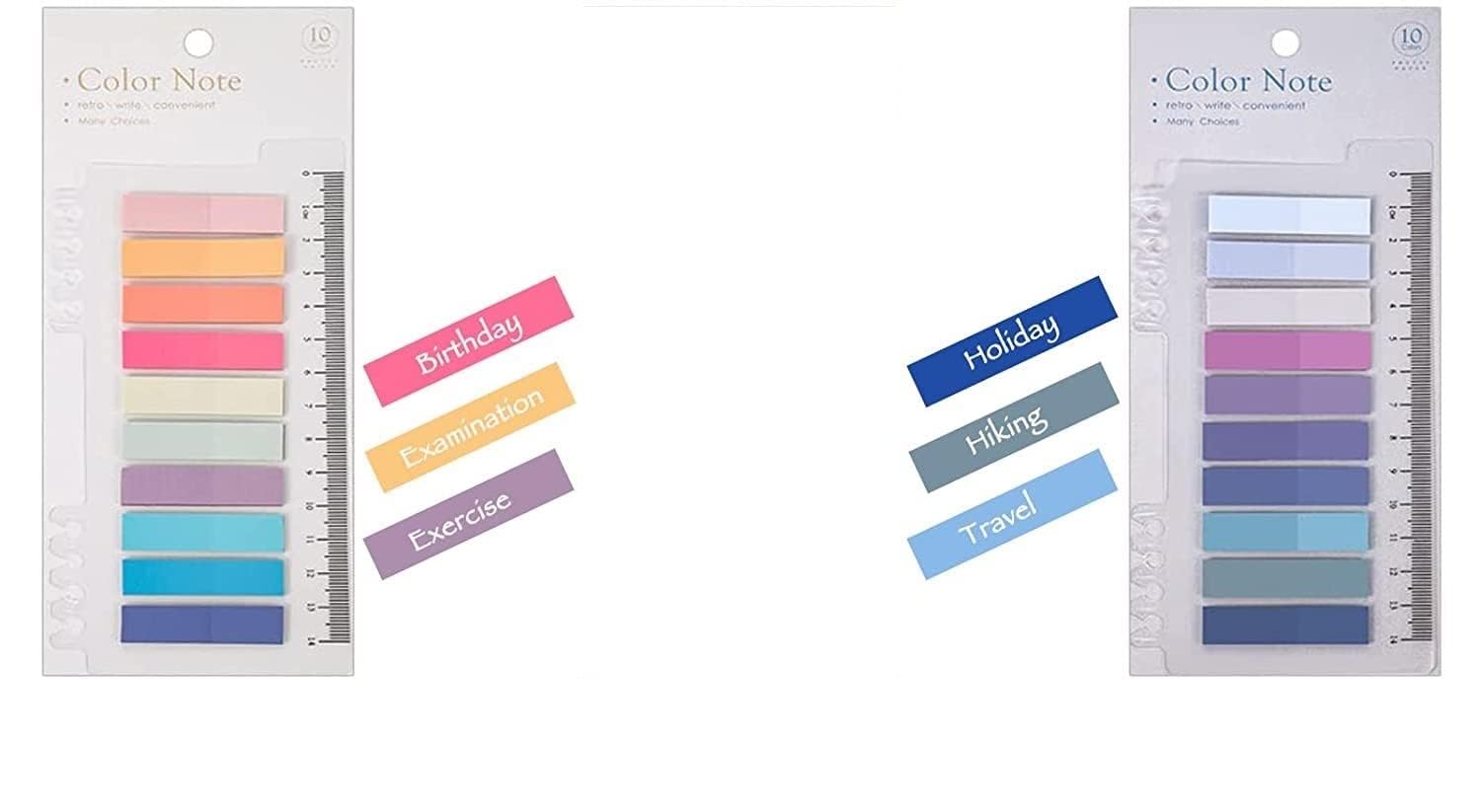 Writable Sticky Index Tabs, Sticky Note Tabs, Book Flags Tabs Strip Index Tabs - 400 Pcs