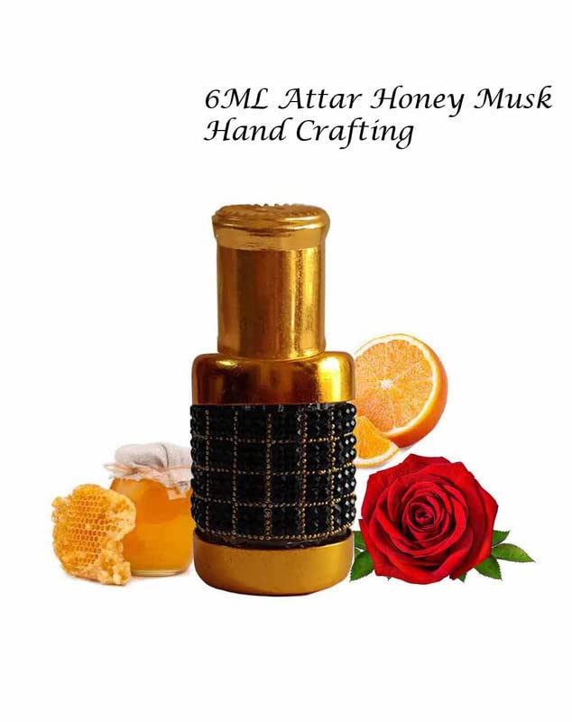 Menjewell Honey Musk Attar Perfume 6ml 0.2 Fl.oz. Unisex Fragrance | Non Alcoholic | Long Lasting