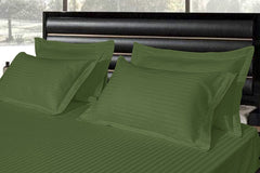 Cotton Bedsheet For Double Bed Queen Size - 90 X 100 Inches, Green With 2 Pillow Covers | 350 Thread Count | Premium Comfort Bedsheets For Home, Hotels & Guest House