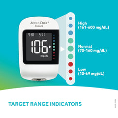 Accu-Chek Instant Blood Glucose Glucometer (with Bluetooth) with Vial of (10 Strips) 10 Lancets and a Lancing Device FREE for Accurate Blood Sugar Testing