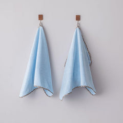 Spread Spain Microfiber 1 Bath + 2 Hand Towel 360 Gsm | Extra Soft Plush High Absorbent Bath Towel For Men & Women (Light Blue)