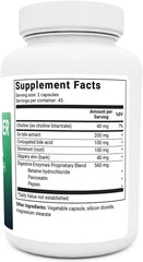 Bio Schwartz Gallbladder Formula Extra Strength - Made W/ Purified Bile Salts & Ox Bile Digestive Enzymes - Includes Carefully Selected Digestive Herbs | 90 Capsules, 150gm 0.3lbs