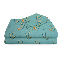 1 Single Bedsheets With 1 King Size Pillow Covers | Size - 60 X 90 Inches, Sea Green - Ideal For House, Bedroom, Guest Room, Vacation Home