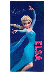 Athom Living Elsa Design Kids Cotton Bath Towel 300 Gsm | Soft & Skin-Friendly, Quick Absorbent, Lightweight, Durable, Easy Care Washable Towel