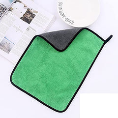 Auto Hub Heavy Microfiber Cloth For Car Cleaning & Detailing, Double Sided, Extra Thick Plush Microfiber Towel Lint-Free, 800 Gsm | Pack Of 2 (Green)