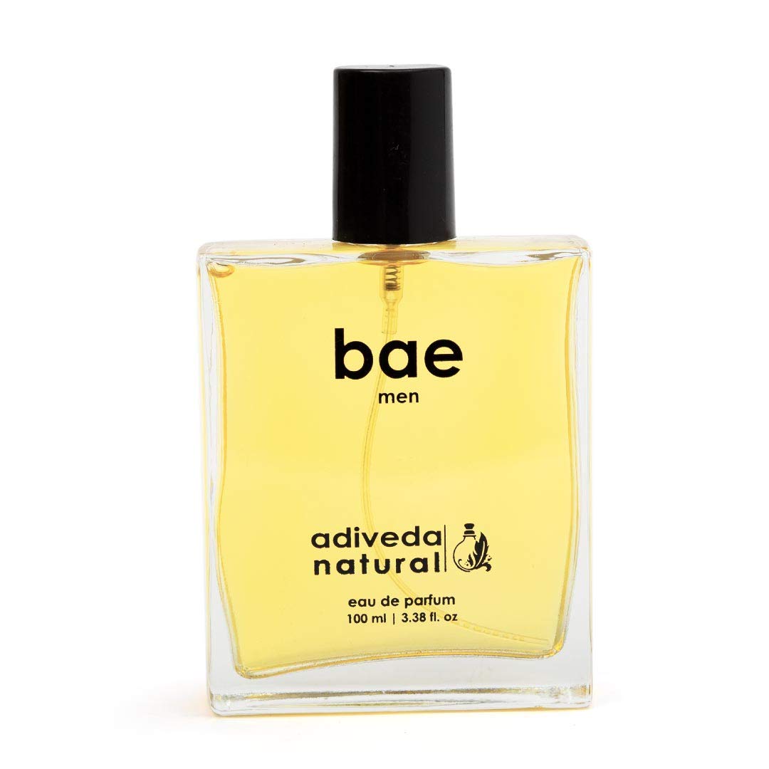 Adiveda Natural Bae Men Eau De Parfum | Woody Musky Perfume 100ml 3.38 Fl.oz. | Long Lasting Unique Fragrance