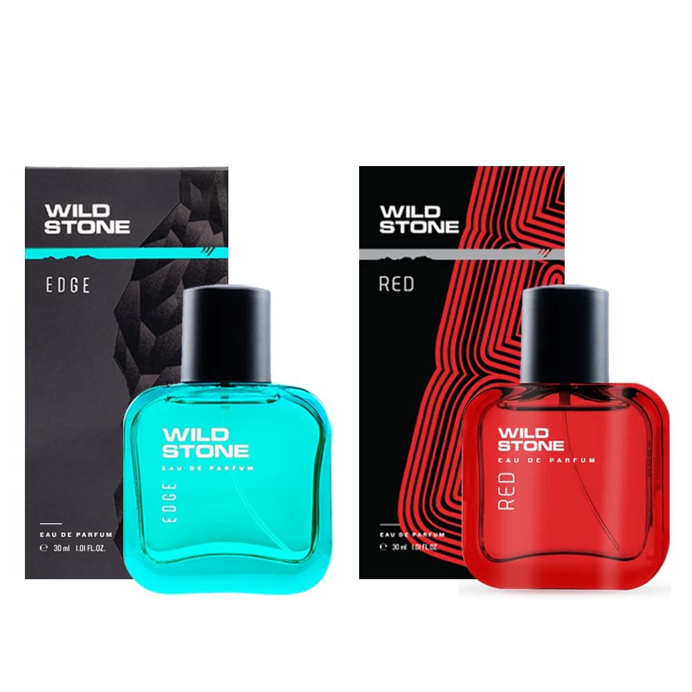 Wild Stone Edge & Red Eau De Parfum 60ml 2.0 Fl.oz. For Men | Long Lasting | Pack Of 2