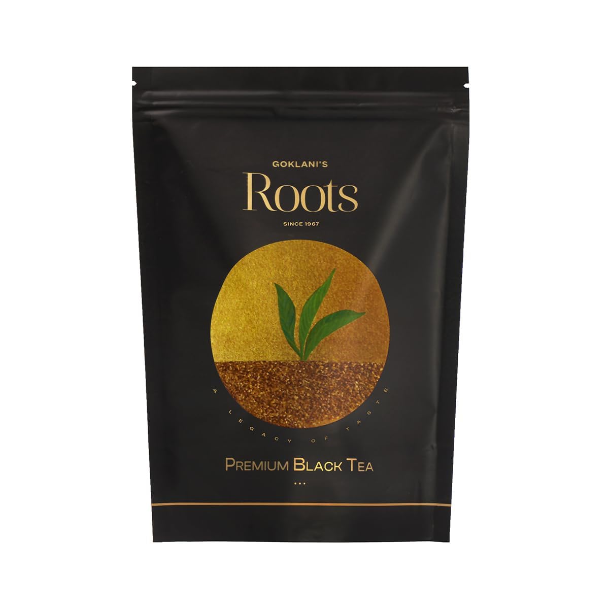 Goklani's Roots Premium Black Tea - 250gm, 8.8 Ounce | Pure Handpicked CTC Leaves - Authentic Indian Smooth Flavor & Robust Taste | Medium Caffeine, Additives Free