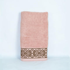 Rangoli 100% Cotton Fibre Bath Towel 600 Gsm | Highly Durable & Absorbent Towel | Skin-Friendly & Quick Drying Luxury Towels (Peach) - Pack Of 1