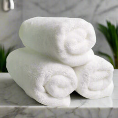 Heelium Bamboo Hand Towel 800 Gsm | Ultra Absorbent & Anti-Bacterial 3x Softer Than Cotton Towels | Pack Of 3 - White