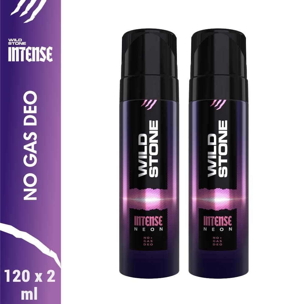 Wild Stone Intense Neon No Gas Body Spay Deodorants 240ml 8.1 Fl.oz. | Long Lasting Fragrance