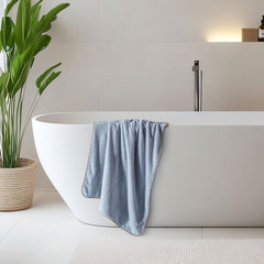 Spread Spain Microfiber Bath Towel 340 Gsm | Bath Towel For Men & Women Extra Soft Plush & High Absorbent | Set of 1 (American Denim)