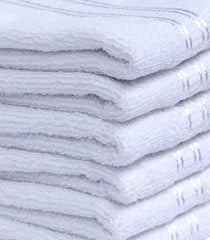 Space Fly Cotton Face Towels 1800 Gsm | Soft & Absorbent Face Napkins For Daily Use | Multipurpose Small Towel | Set Of 12 (White)