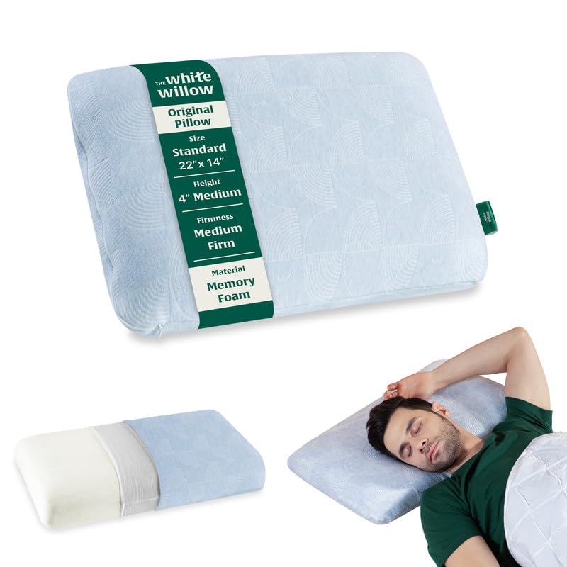 Memory Foam Pillow For Neck & Shoulder Pain Relief - XL King Size - 4 Inch | Cervical Big Pillow For Sleeping - Orthopedic Bed Pillow For Back & Stomach Sleepers, Medium Firm - Pack Of 1